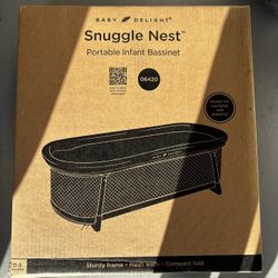Baby Delight Snuggle Nest Portable Infant Bassinet - Charcoal