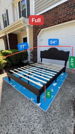 Vecelo Brand Full-Size Upholstered Bed Frame