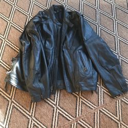 Mens “Hot Leathers” Heavyweight Leather Jacket Size 60