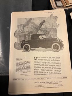 1924 Buick Magazine Advertisement Literary Digest