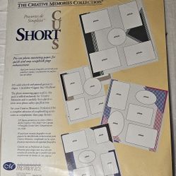 Creative Memories 225 Short Cuts Solid-Colored & Printed Geometric Shapes - NEW