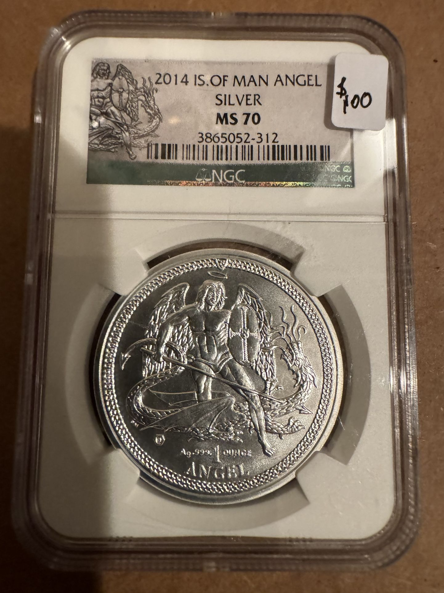 2014 IS. of Man Angel NGC MS-70
