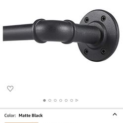 Industrial Curtain Rod, Curtain Rods for Windows 28 to 48 Inch, Rustic Wrap Around Curtain Rod, Fits Blackout Curtain, Indoor and Outdoor, Size: 28-48