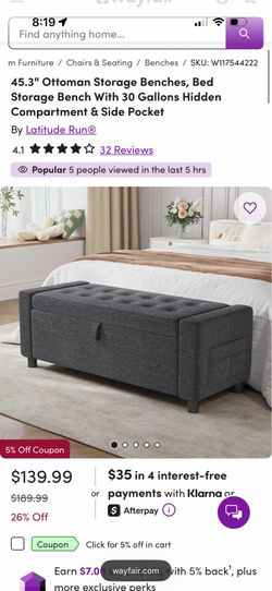 Ottoman storage hardtop