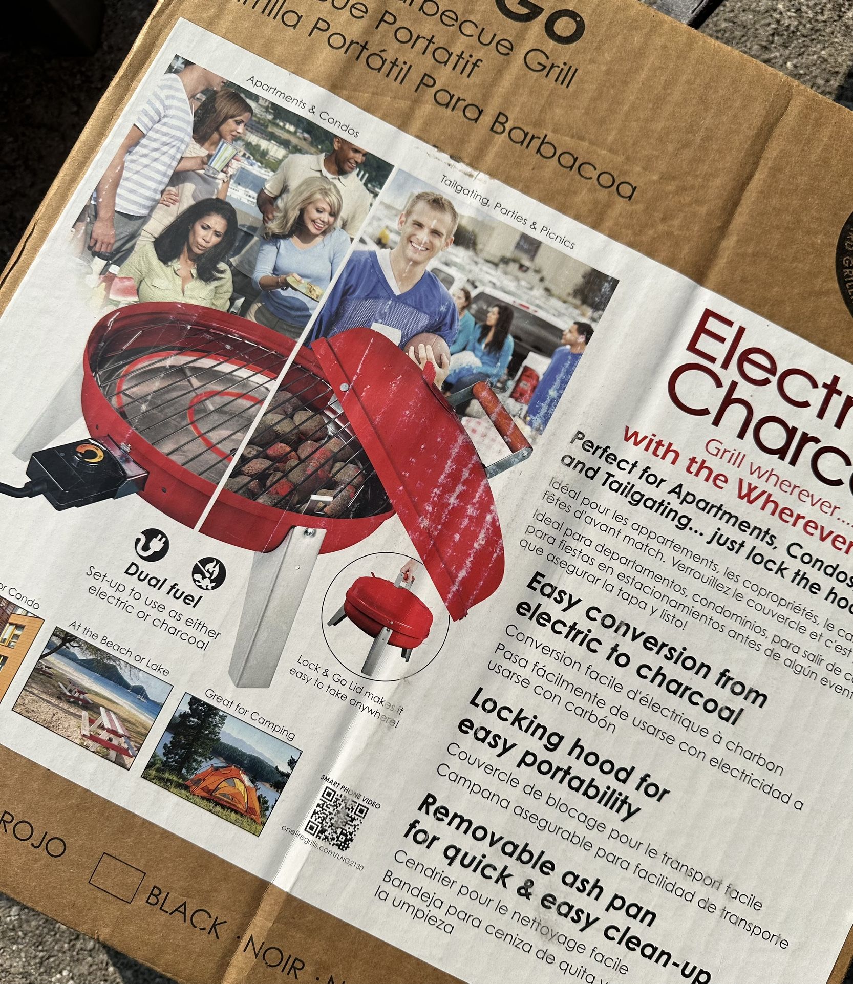 Crate and Barrel Click in Go Electric BBQ
