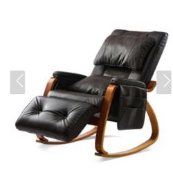 Comfortable Relax Rocking )Massage) Chair Dark Brown
