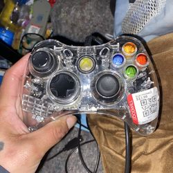 Afterglow Wired Xbox 360 Controller (Clear/Crystal)