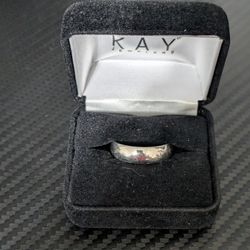 Men's 14k White Gold Wedding Band