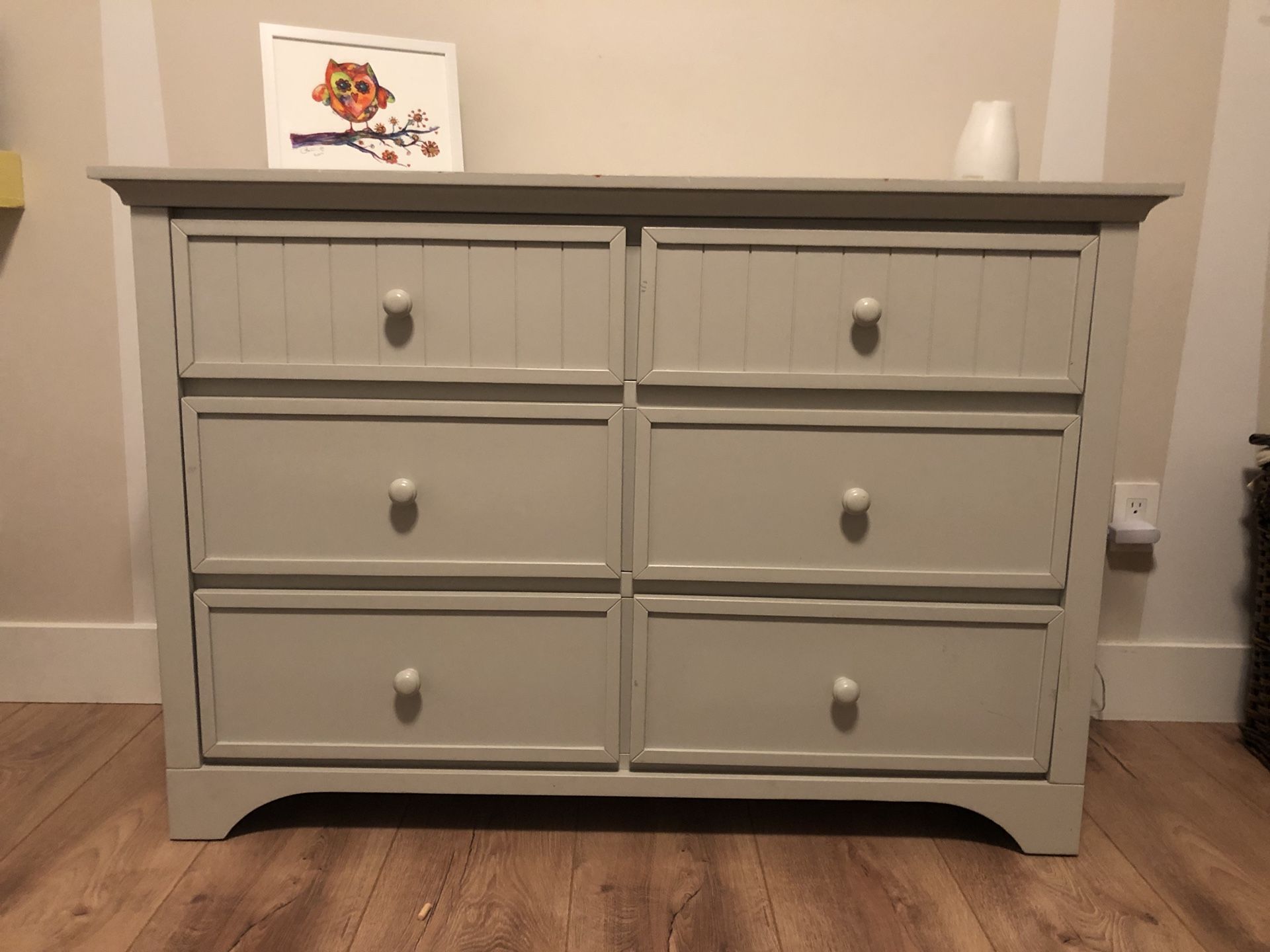 Fisher Price Lakeland Grey 6 drawer dresser