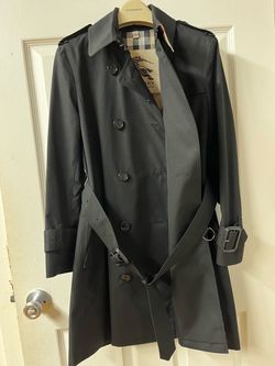 Burberry Black Double-Breasted Trench Coat