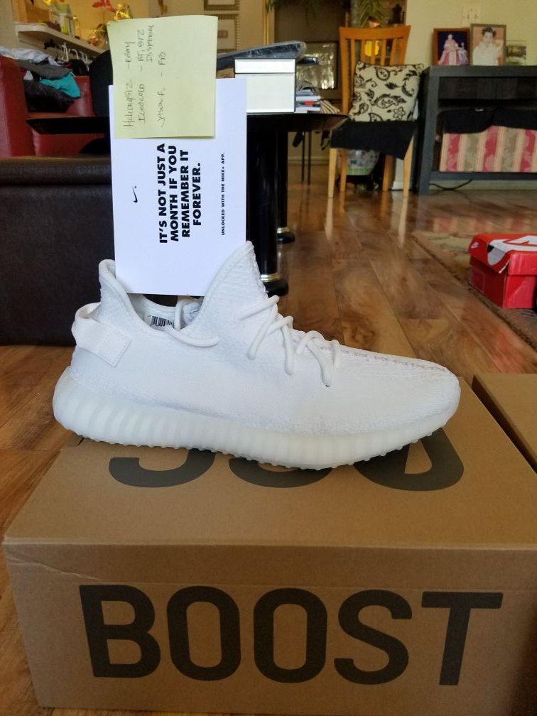 Adidas yeezy size 11 triple white ds with receipt footaction for Sale in Houston TX OfferUp
