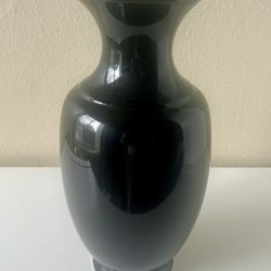 Black vase made in Japan
