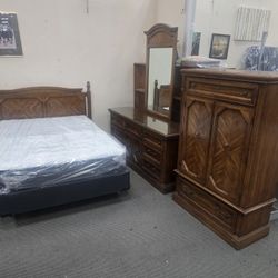 All WOOD FULL BEDROOM SET 