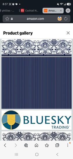 Cocktail Napkins Navy Lace, Paper, Square, Case of 240 (12 packs x 20)