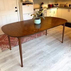 Mid Century Modern Walnut Extendable Dining Table