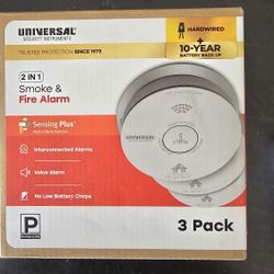Smoke & Fire Alarm Detector 3pack ,18 Total
