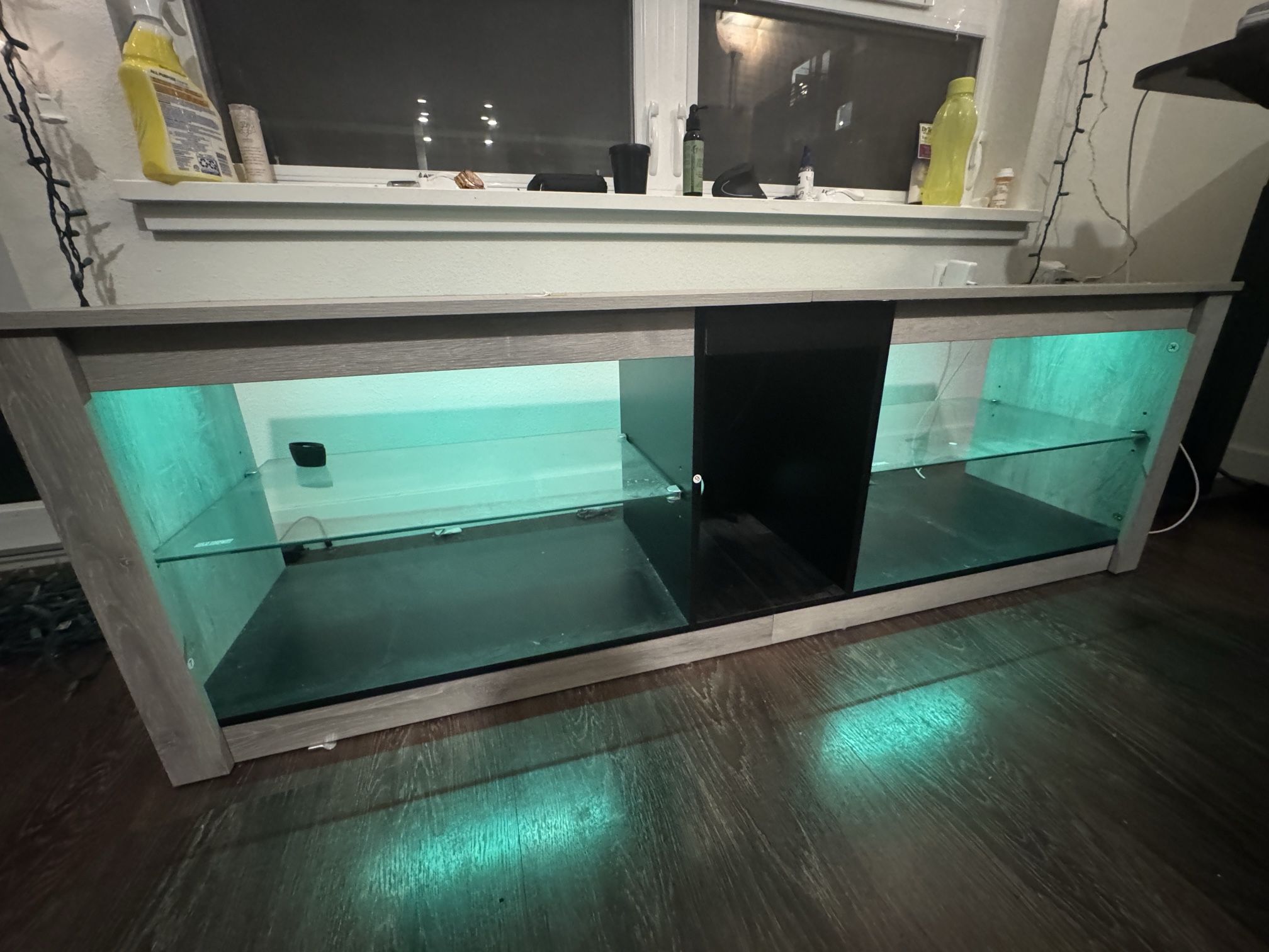 Color changing TV stand