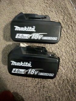 Makita batteries…. 5.0ah and 4.0ah