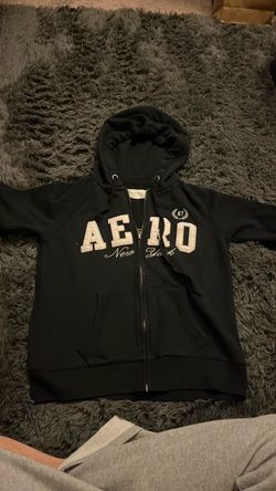 Aeropostale Black Zip-Up Hoodie