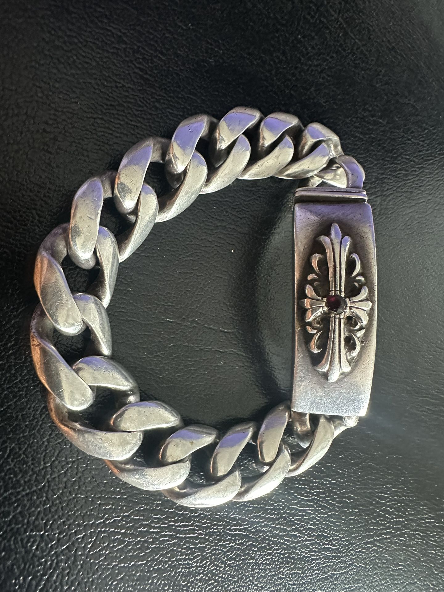 Authentic Chrome Hearts Sterling Silver Chain Bracelet