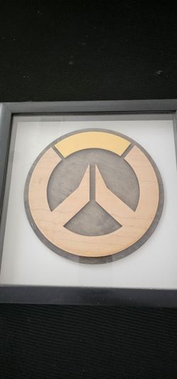 Overwatch Logo Framed Wooden Wall Art