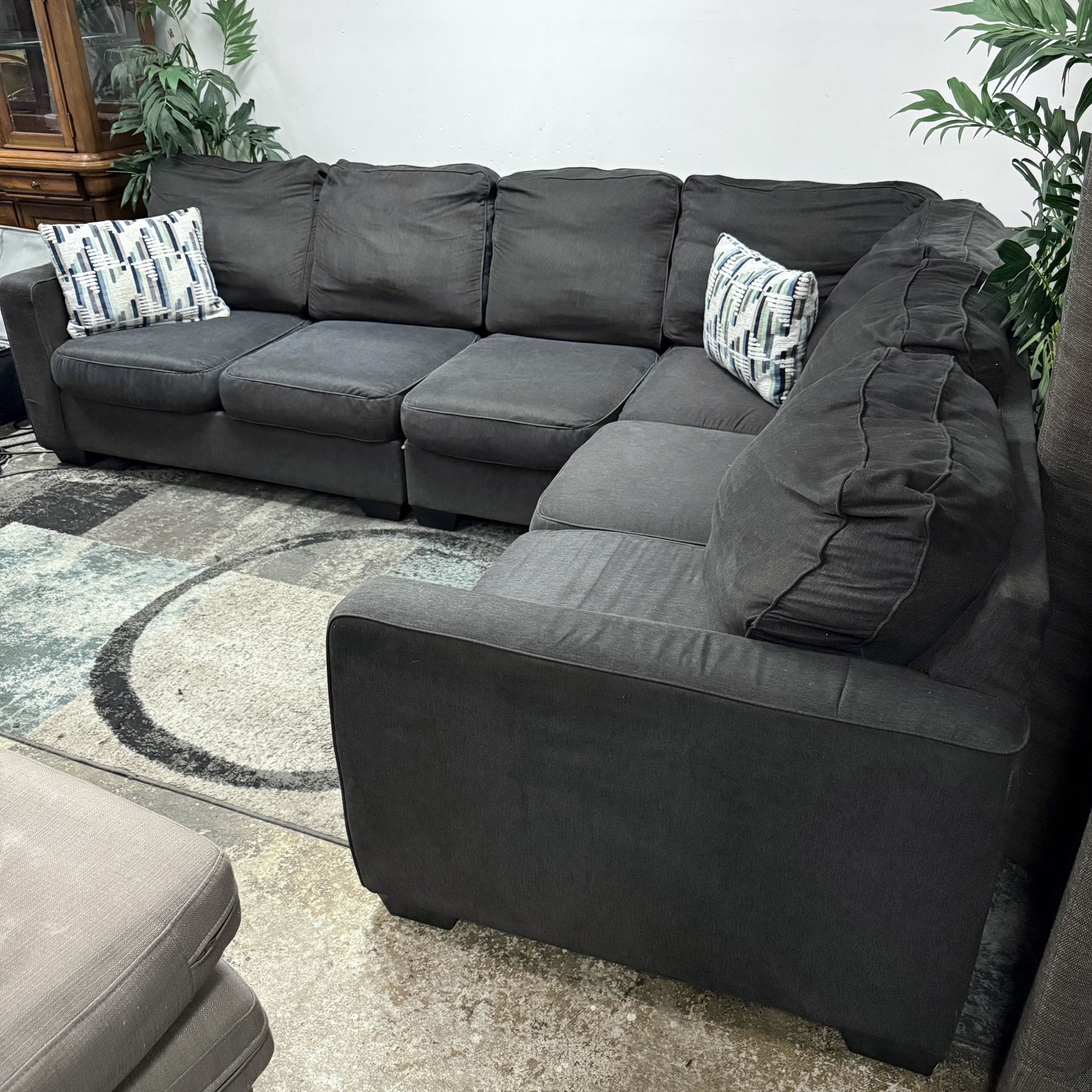 Sectional Sofa Free Delivery Dark Gray Couch
