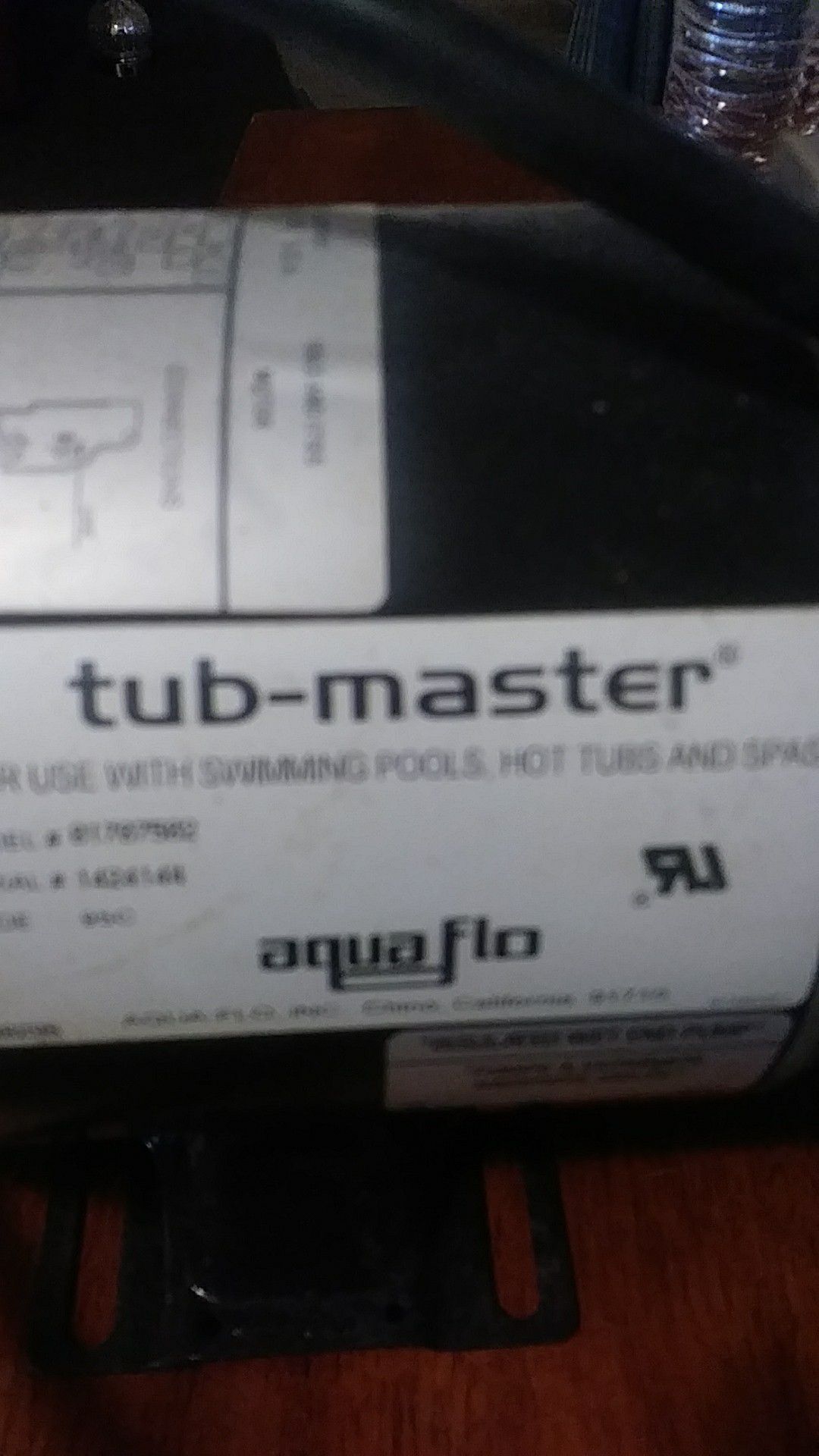 Tub Master -aqua Flo hot tub/pool pump