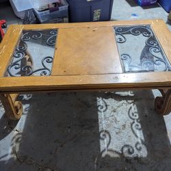 Large Wooden Coffee Table 52 x 28 x 19.5 In.