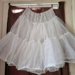 Girl White Tulle Petticoat 