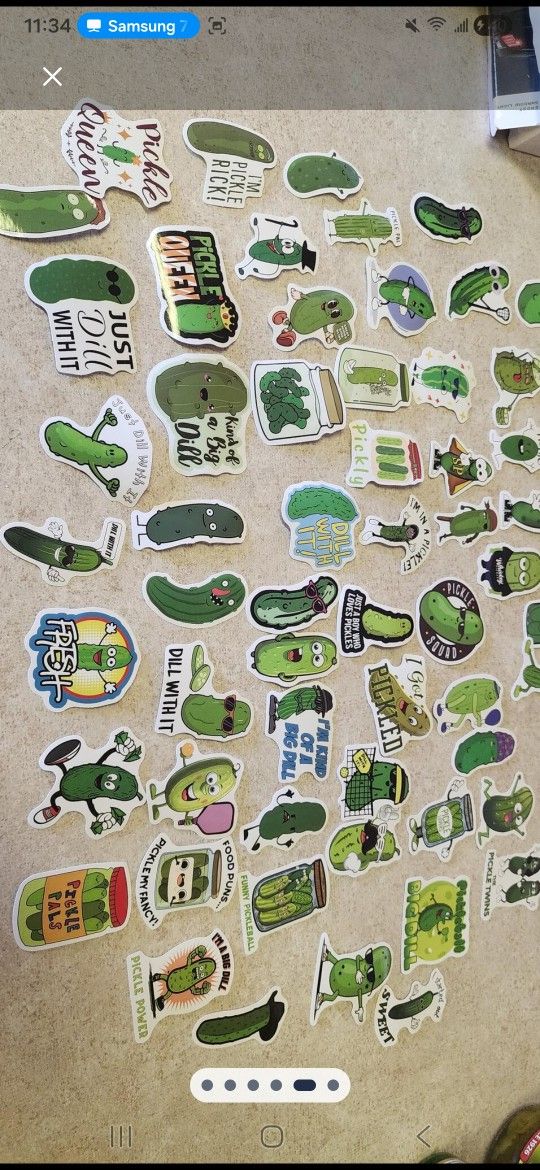 50 Pickle Stickers no repeats SHIPPING
