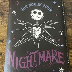 Nightmare Before Christmas Wallet Jack Skeleton Black And Purple 