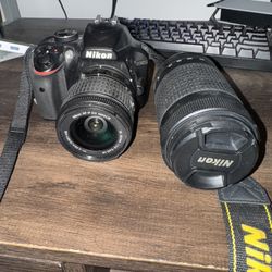 Nikon D3400 W/ 18-55mm And 70-300mm Zoom Lens 