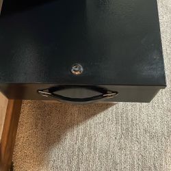 Black Metal Lockbox w/ Key