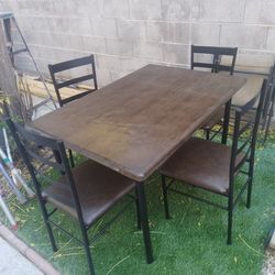 Small Wooden Dining Table With 4 Chairs