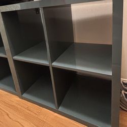 Kallax shelves in blue/turquoise/ Greenish 