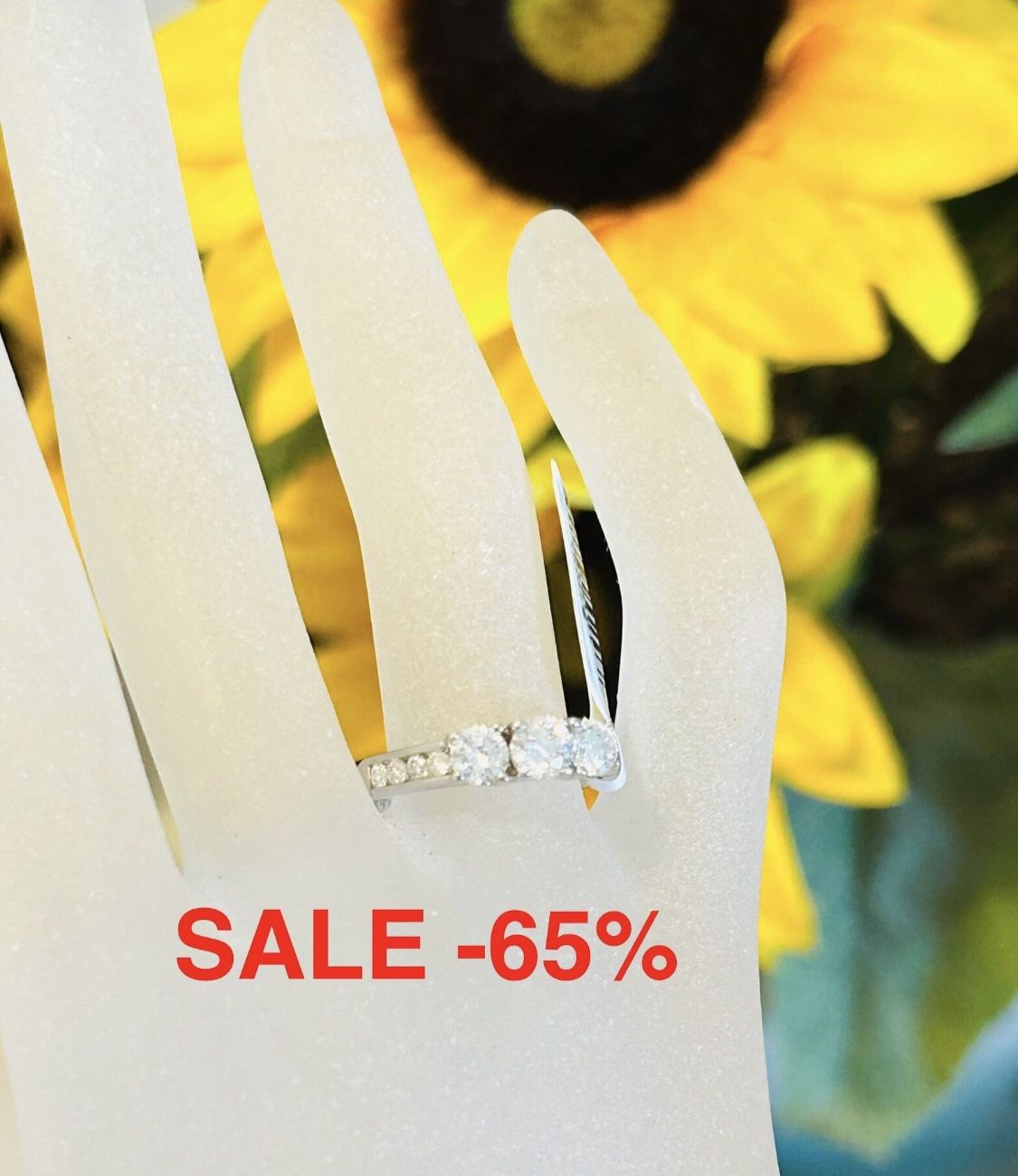 Diamond Engagement Ring Wedding Ring Anniversary Ring 1.30 Carats NATURAL DIAMONDS 💎 🎄 SALE  -65% APPRAISED BY GEMOLOGICAL INSTITUTE NEW YORK 