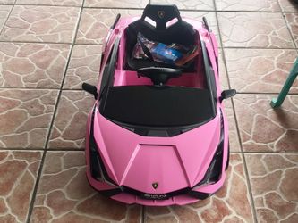 Pink Lamborghini Kids Ride On Car With Remote 