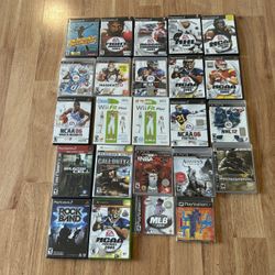 Huge Lot Of 24 Video Games PlayStation 1 2 3 Xbox, Wii Good Condition 