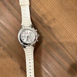 Michele Watch Ladies, White /Silver