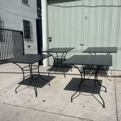 Black Square Metal Tables 