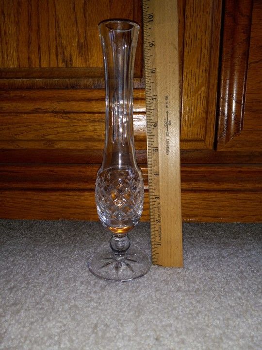 Waterford Crystal Lismore Pedistal Bud Vase, 9.5"