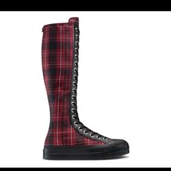 Converse Chuck Taylor Lift XXHi Platform Plaid Boots Womens A17685C