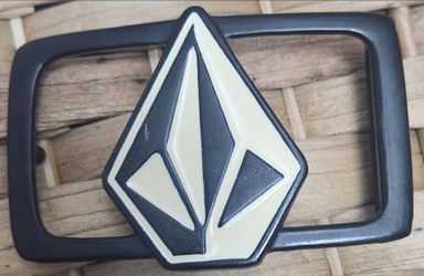 VOLCOM Belt Buckle Vintage Black And White Stone Liberation