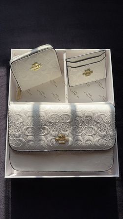 Coach 3 Piece Bag Set - White