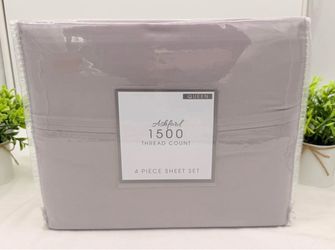 Macy’s Ashford Solid 1500 Thread Count 4 Pc. Sheet Set, Queen