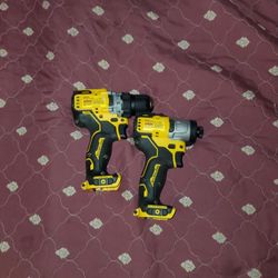 DEWALT DRILL DCD701 AND  IMPACT DCF801