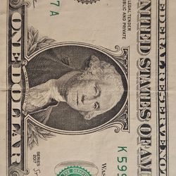 Fancy serial number (contact info removed)7, 2017 A, 1 dollar bill, solid quad of 9's. 