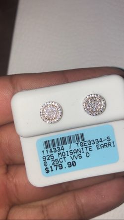 925 Silver Moissanite Earrings