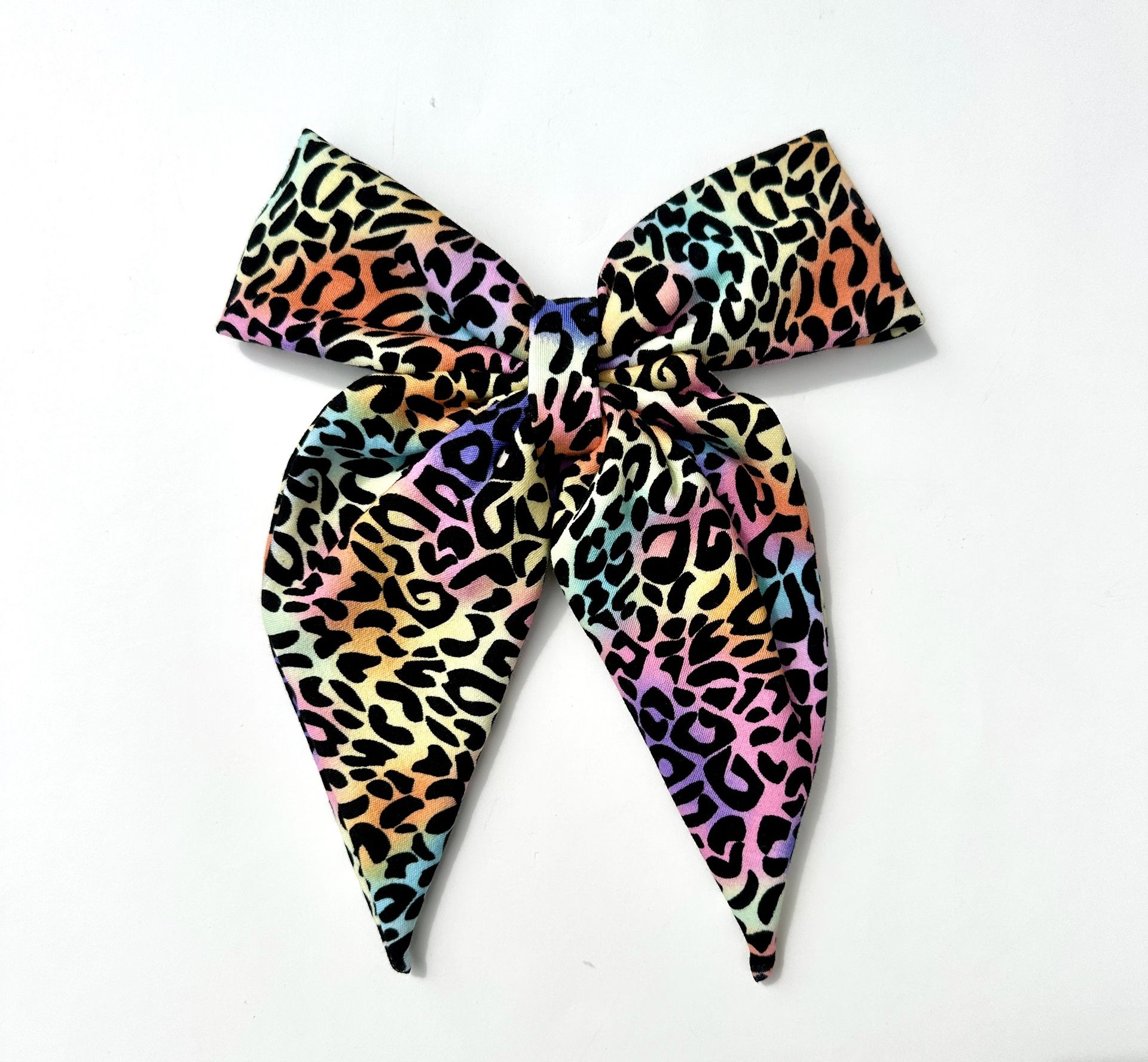 Neon Rainbow Hair Bow