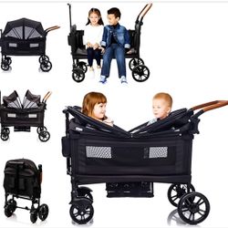 MRZLB Luxury Wagon Stroller for 2 Kids